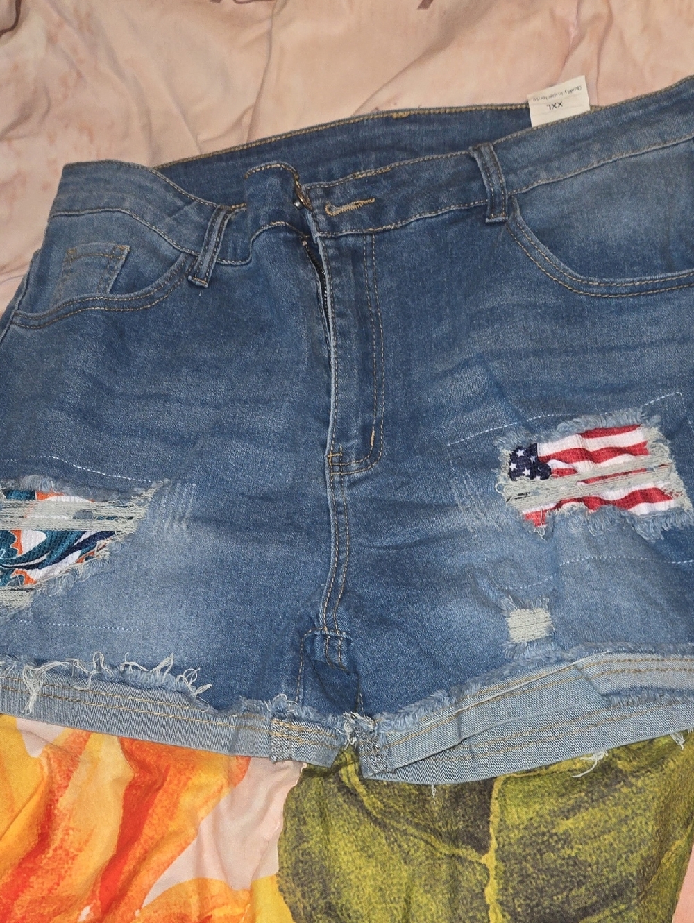 Denim Distressed Women’s Shorts - Blue